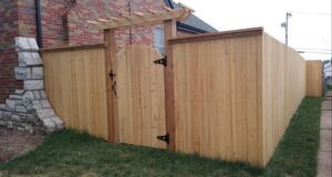 Finished fence line along garden